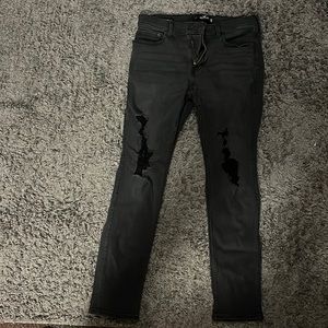 Hollister black ripped skinny jeans